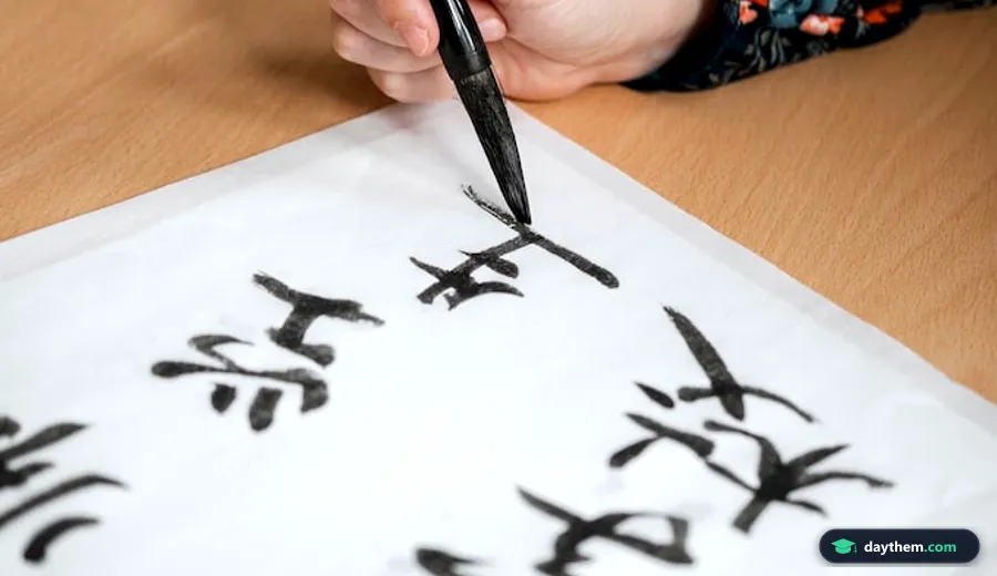 Cận cảnh nghệ thuật mực tàu, nghiên mực và các nét bút lông truyền thống